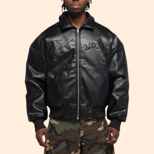 Loiter Vegan Leather Varsity Jacket